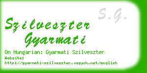 szilveszter gyarmati business card